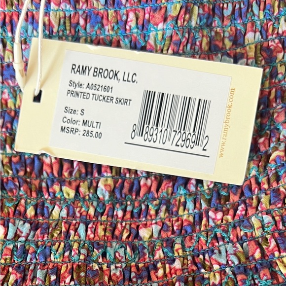 Ramy Brook Printed Tucker Skirt In Size Small-Multicolor - Picture 5 of 5
